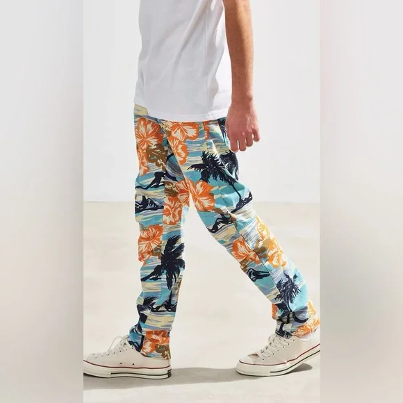 G-Star 5622 3D + Pharrell Williams Beach Hawaiian Floral Palm Tree Jeans Size 32 - Picture 2 of 16